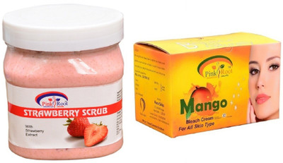 

Pink Root Mango Bleach 250gm, Strawberry Scrub 500ml(Set of 2)