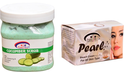 

Pink Root Pearl Bleach 250gm, Cucumber Scrub 500ml(Set of 2)