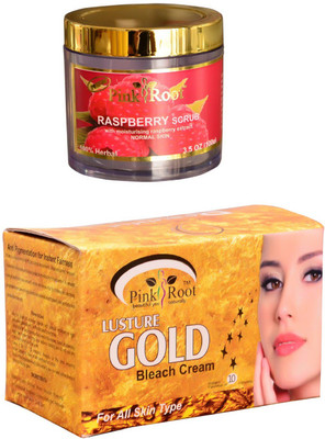 

Pink Root Gold Bleach 250gm, Raspberry Scrub 100gm(Set of 2)
