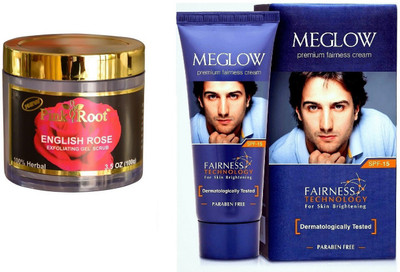

Pink Root English Rose 100gm and Meglow Premium Fairness Cream SPF-15(Set of 2)