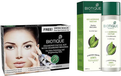 

BIOTIQUE BIO Bio Morning Nectar Flawless Skin Lotion, Bio Diamond Facial Kit(Set of 2)