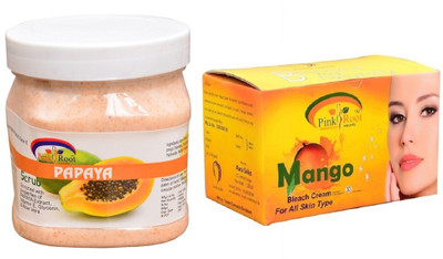 

Pink Root Mango Bleach 250gm, Papaya Scrub 500ml(Set of 2)