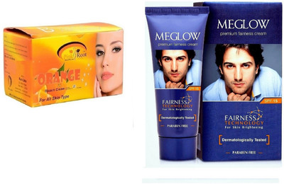 

Pink Root Orange Bleach 250g and Meglow Premium Fairness Cream SPF-15(Set of 2)