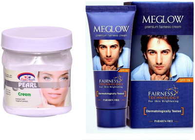 

Pink Root Pearl Cream 500ml and Meglow Premium Fairness Cream SPF-15(Set of 2)