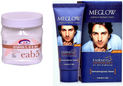 

Pink Root Vitamin eab5 Cream 500ml and Meglow Premium Fairness Cream SPF-15(Set of 2)