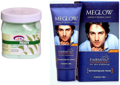

Pink Root Neem Cream 500ml and Meglow Premium Fairness Cream SPF-15(Set of 2)