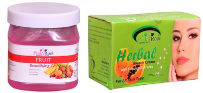 

Pink Root Herbal Bleach 250gm, Fruit Gel 500ml(Set of 2)