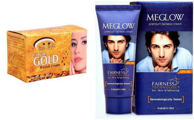 

Pink Root Gold Bleach 250g and Meglow Premium Fairness Cream SPF-15(Set of 2)