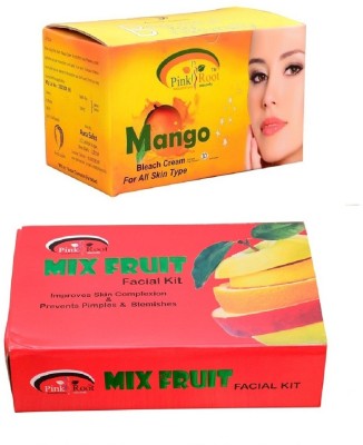 

Pink Root Mango Bleach 250gm, Mix Fruit Facial Kit 83gm(Set of 2)