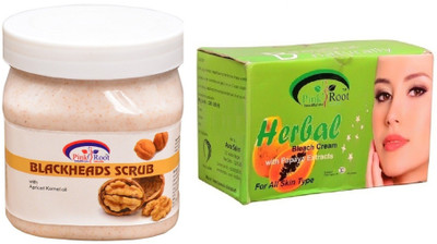 

Pink Root Herbal Bleach 250gm, Bleackheads Scrub 500ml(Set of 2)
