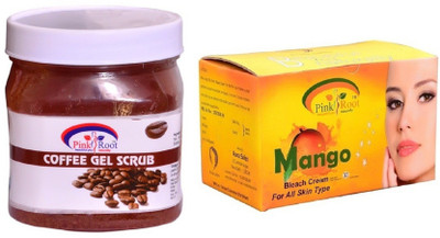 

Pink Root Mango Bleach 250gm, Coffee Gel Scrub 500ml(Set of 2)