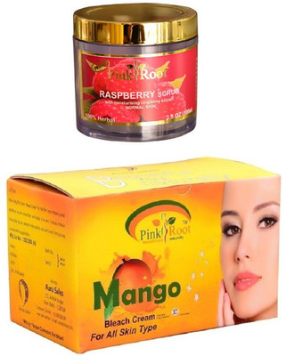 

Pink Root Mango Bleach 250gm, Raspberry Scrub 100gm(Set of 2)