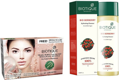 

BIOTIQUE BIO Bio Pearl White Facial Kit, Bio Berberry Hydrating Cleanser(Set of 2)