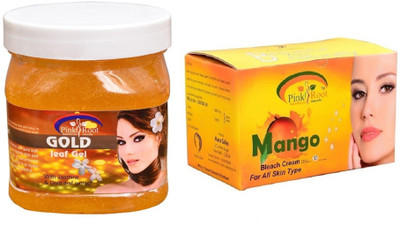 

Pink Root Mango Bleach 250gm, Gold Leaf Gel 500ml(Set of 2)