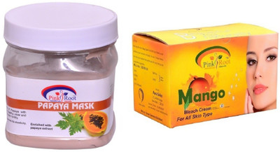 

Pink Root Mango Bleach 250gm, Papaya Mask 500ml(Set of 2)
