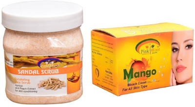 

Pink Root Mango Bleach 250gm, Sandal Scrub 500ml(Set of 2)