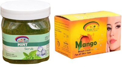 

Pink Root Mango Bleach 250gm, Mint Scrub 500ml(Set of 2)