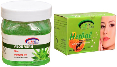 

Pink Root Herbal Bleach 250gm, Aloe Vera Gel 500ml(Set of 2)
