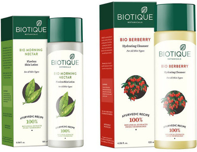 

BIOTIQUE BIO Bio Morning Nectar Flawless Skin Lotion, Bio Berberry Hydrating Cleanser(Set of 2)