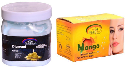 

Pink Root Mango Bleach 250gm, Diamond Cream 500ml(Set of 2)