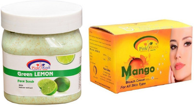 

Pink Root Mango Bleach 250gm, Green Lemon Scrub 500ml(Set of 2)