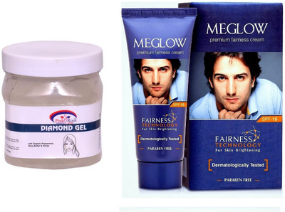 

Pink Root Diamond Gel 500ml and Meglow Premium Fairness Cream SPF-15(Set of 2)