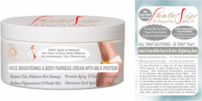

FANTASIZE SKIN POLISHING KIT: FACE WHITENING CREAM, DRK SPOTS, PATCHY SKIN, UNEVENSKINTONE REMOVAL, ACNE MARKS, BLEMISH REMOVAL CREAM+ WHITE AURA IN 5MINS: INSTANT SKIN WHITENING & POLISHING FACE & BODY SCRUB(Set of 02)