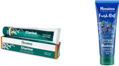 

Himalaya Clarina face cream, Fresh Start Oil Clear Blueberry Face Wash(Set of 2)