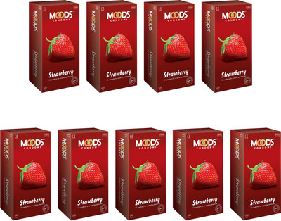 Moods Strawberry Condom(Set of 9, 90S)