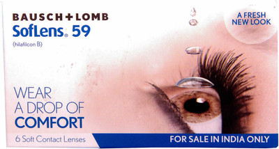 

Bausch & Lomb Softlens 59 Monthly Contact Lens(-0.5, black & blue, Pack of 6)