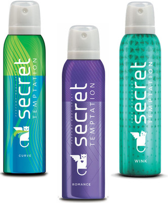 

Secret Temptation stdeocombo-45 Deodorant Spray - For Women(450 ml, Pack of 3)