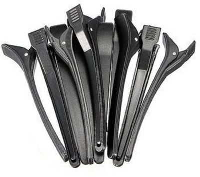

Osking Salon Hair styling Section Clips Hair Accessories for women and girls (Set of 12 Pcs) Hair Clip(Black)