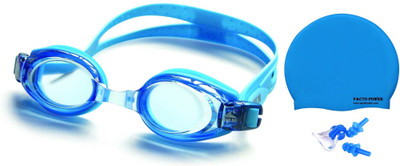 

FACTO POWER MULTICOLOR GOGGLES, CAP WITH EAR & NOSE PLUG Swimming Kit
