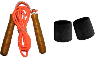 

VIGOR Combo of Jump rope & Cotton wrist band Gym & Fitness Kit