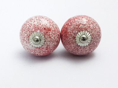 

ClayArt Red Round Hand painted Ceramic Door Knobs, Pulls, Cabinate Handle. Set of 2 pcs Ceramic Door Knob(Red Pack of 2)