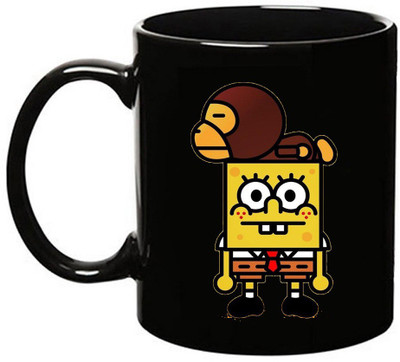 MUGKIN SpongeBob SquarePants Ceramic Coffee Mug(350 ml)