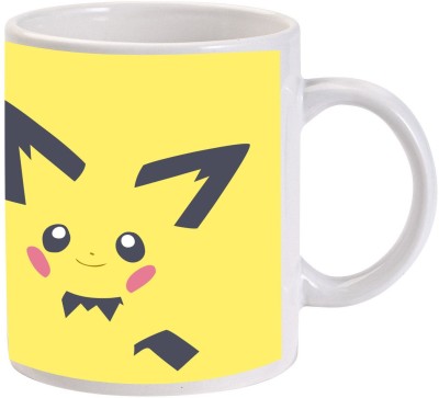 MUGKIN Pickachu Pokemon light Ceramic Coffee Mug(350 ml)