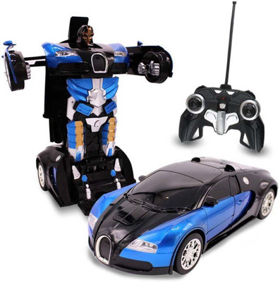 

eEdgestore Rechargeable Remote Control Transformer Robot racing Car (Multicolor)(Blue)