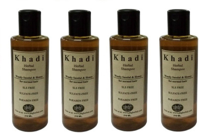 

Khadi sandal & Honey shampoo SLS, Sulfate & Paraben Free (210 ml) Pack of 4(210 ml)