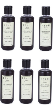 

Khadi Amla & Bhringraj Shampoo, SLS, Sulfate & Paraben Free (210 ml) Pack of 6(210 ml)