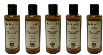 

Khadi sandal & Honey shampoo SLS, Sulfate & Paraben Free (210 ml) Pack of 5(210 ml)