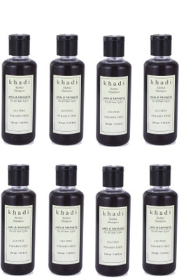 

Khadi Amla & Bhringraj Shampoo, SLS, Sulfate & Paraben Free (210 ml) Pack of 8(210 ml)