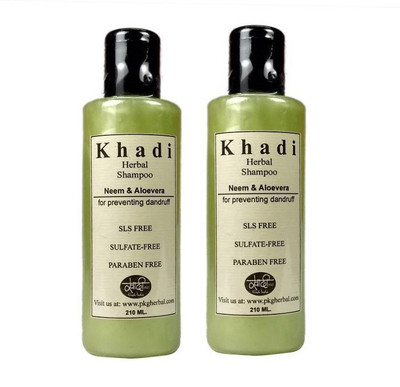 

Khadi Neem & Aloevera Dandruff Shampoo SLS & Paraben Free (210 ml) Pack of 2(210 ml)