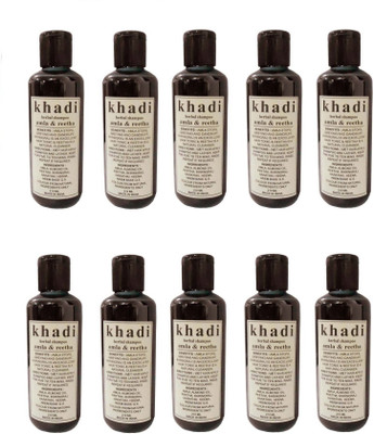 

Khadi Amla & Reetha Shampoo (210 ml) Pack of 10(210 ml)