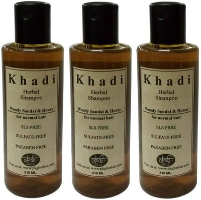 

Khadi sandal & Honey shampoo SLS, Sulfate & Paraben Free (210 ml) Pack of 3(210 ml)