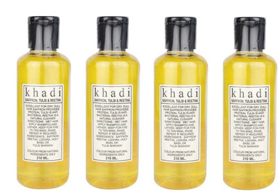 

Khadi Shampoo Saffron Tulsi Reetha (210 ml) Pack of 4(210 ml)