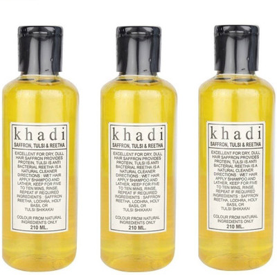 

Khadi Shampoo Saffron Tulsi Reetha (210 ml) Pack of 3(210 ml)