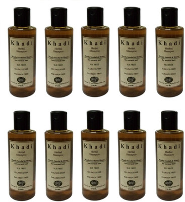 

Khadi sandal & Honey shampoo SLS, Sulfate & Paraben Free (210 ml) Pack of 10(210 ml)