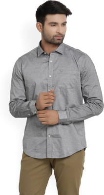 Blackberrys Men Solid Casual Grey Shirt