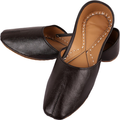 DFR Punjabi Jutis For Men(Brown, Dark brown